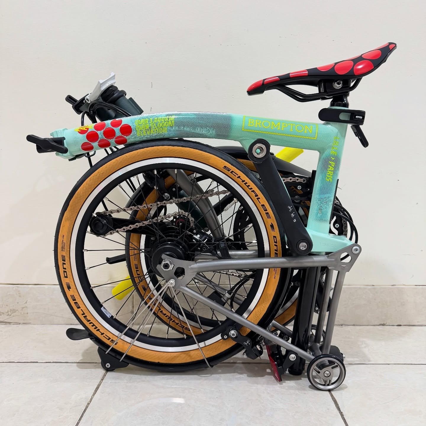 Brompton x Tour de France S12L-X P Line – Titanium Superlight 2025