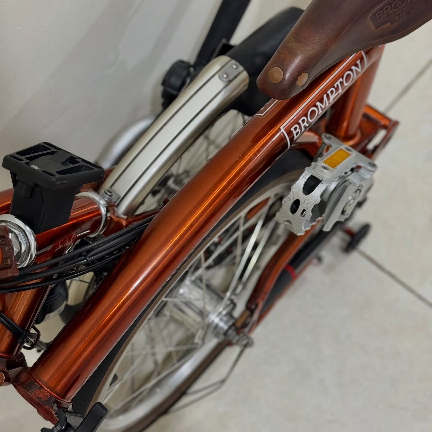 Brompton C Line M6LD Flame Lacquer 2019 (10) - Brompton Bekas
