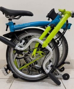 Brompton C Line M6R Lagoon Blue Lime Green 2015