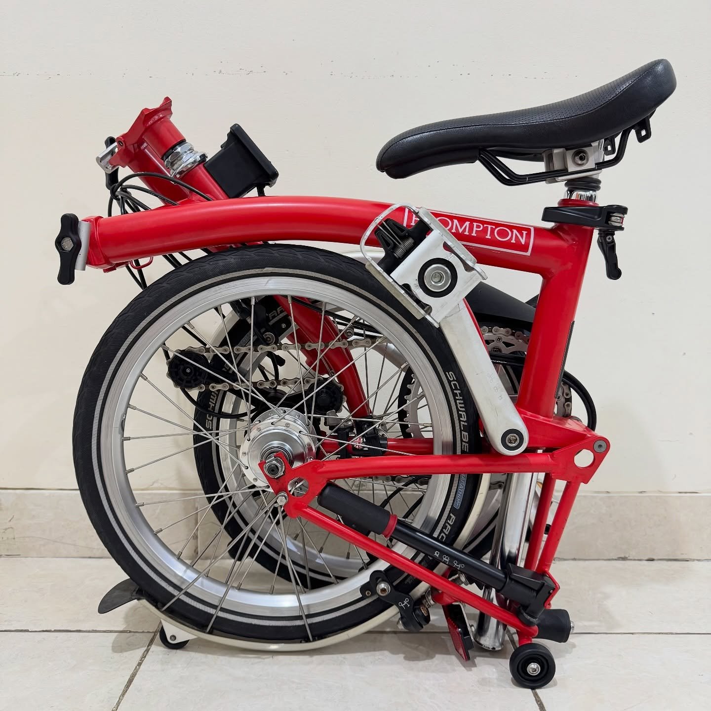 Brompton H6L Red Rocket 2019 4 - Brompton Bekas Brompton H6L Red Rocket 2019