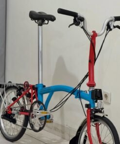 Brompton M6R Lagoon Blue Red 2019 | Bekas Istimewa 90% Full Aksesoris