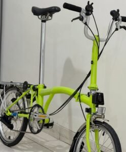 Brompton M6R Lime Green 2015 | Bekas Istimewa 90% Full Aksesoris