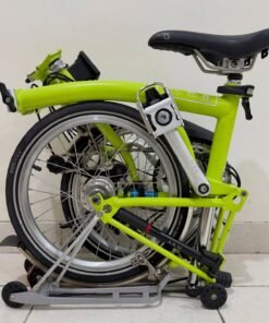 Brompton M6R Lime Green 2015 | Bekas Istimewa 90% Full Aksesoris
