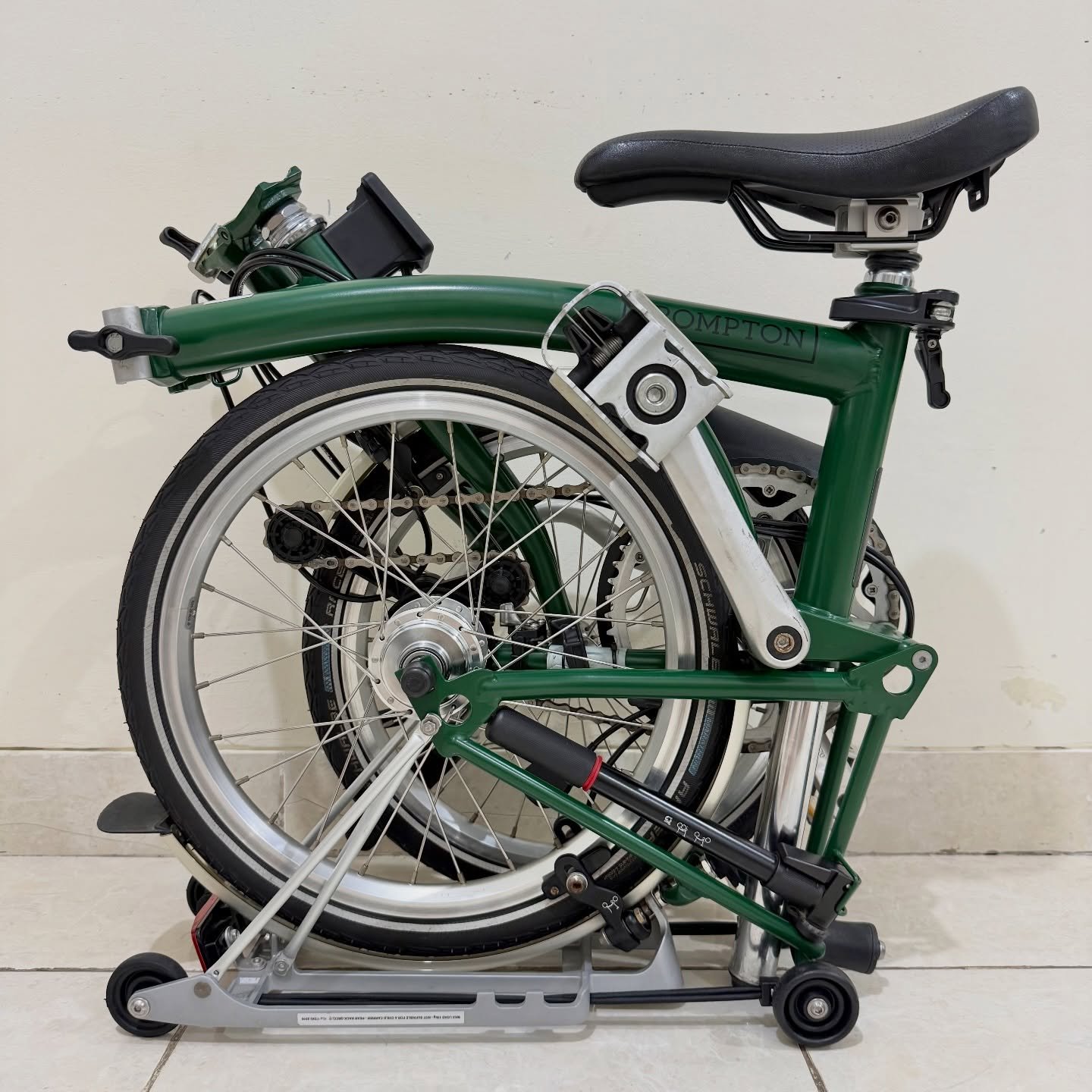 Brompton M6R Racing Green 2019 Full Aksesoris (3) - Brompton Bekas Brompton M6R Racing Green 2019 Full Aksesoris