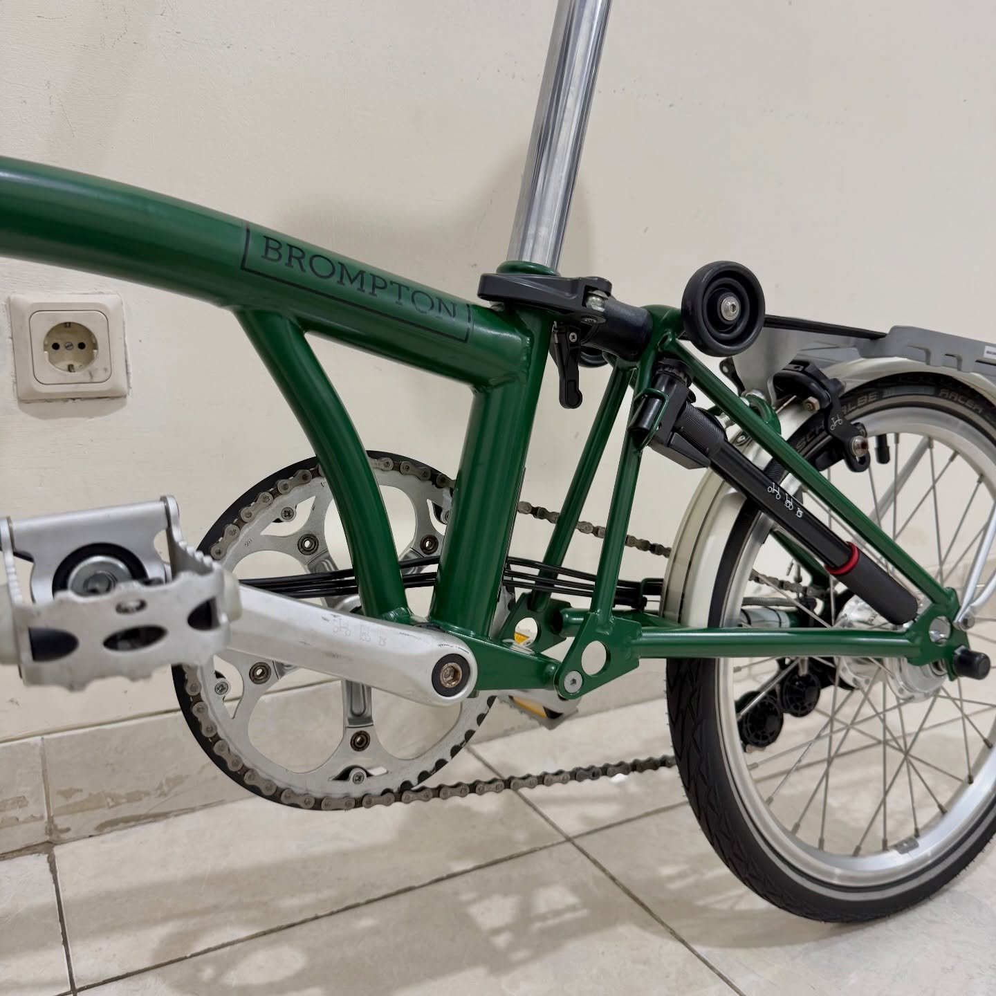 Brompton M6R Racing Green 2019 Full Aksesoris (9) - Brompton Bekas