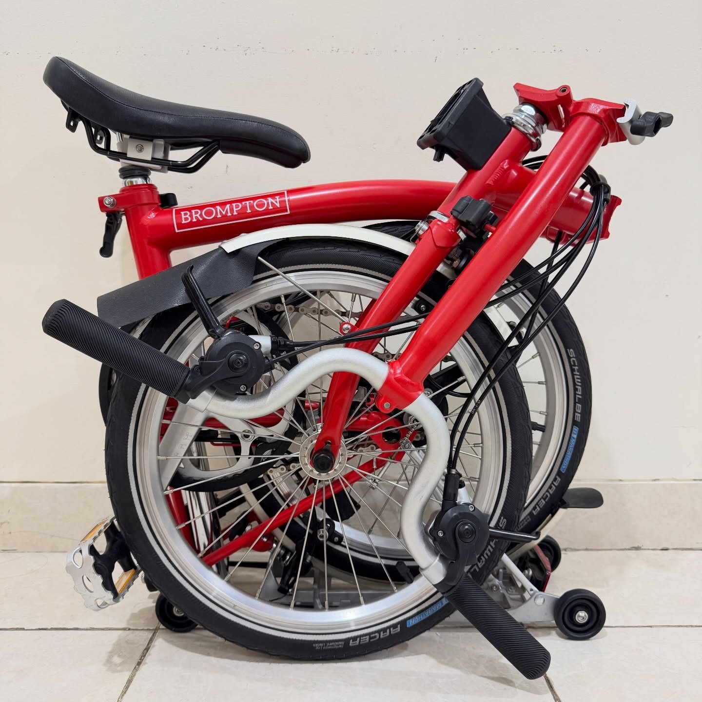 Brompton M6R Red Rocket 2019 Like New 98 Original 1 - Brompton Bekas Brompton M6R Red Rocket 2019