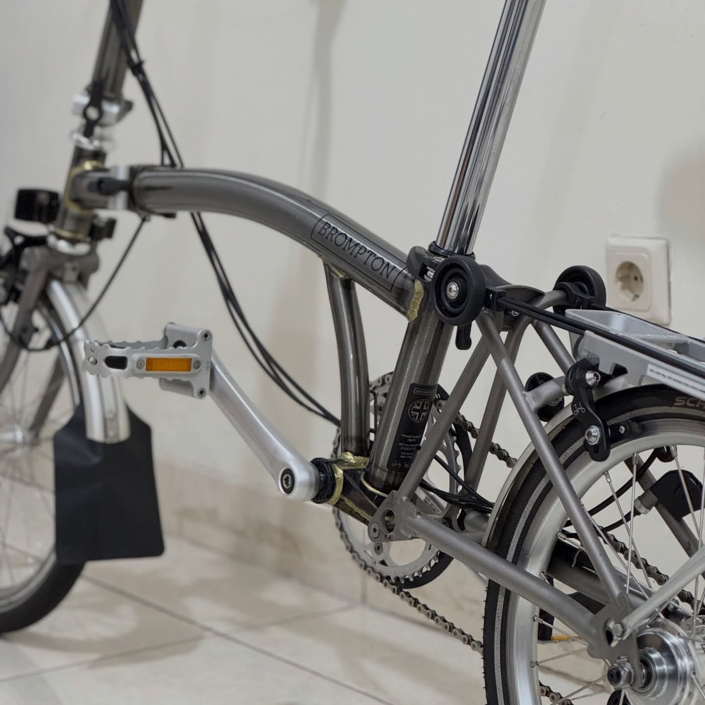 Brompton M6R-X Raw Lacquer Titanium 2020 2 - Brompton Bekas