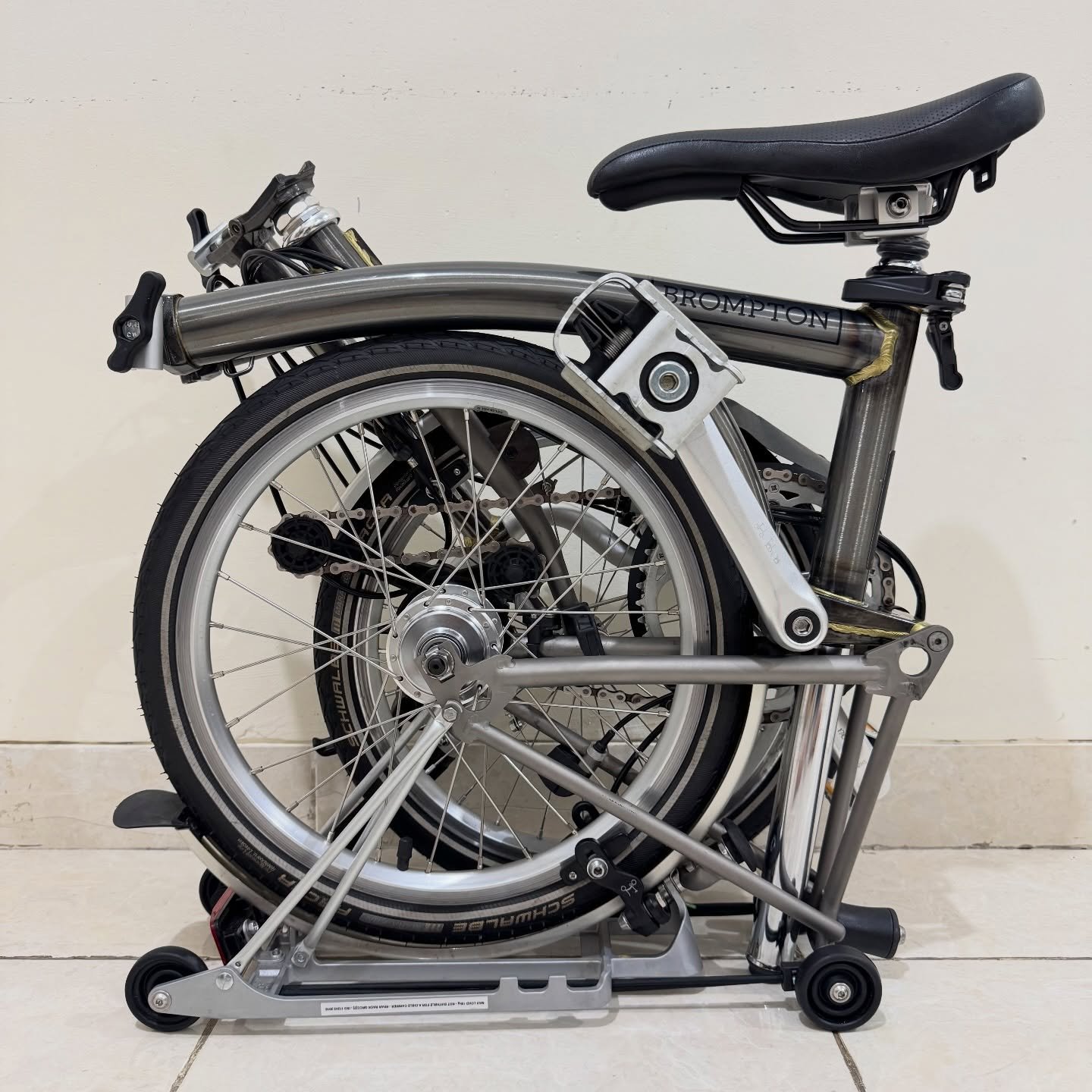 Brompton M6R-X Raw Lacquer Titanium 2020 3 - Brompton Bekas Brompton M6R-X Raw Lacquer Titanium 2020