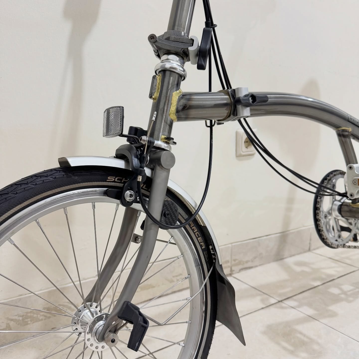 Brompton M6R-X Raw Lacquer Titanium 2020 7 - Brompton Bekas