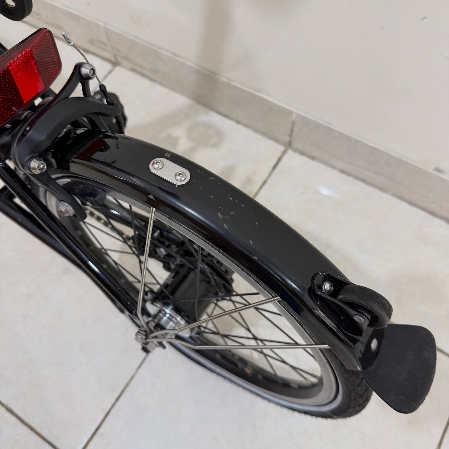 Brompton S6L-X Flame Lacquer Black Edition 2020 Titanium Superlight (5) - Brompton Bekas