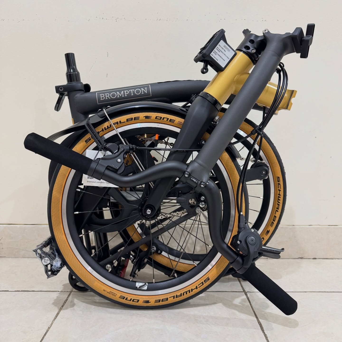 Brompton T Line Ceratech Black Gold Limited Titanium Edition 1 - Brompton Bekas Brompton T Line Ceratech Black Gold