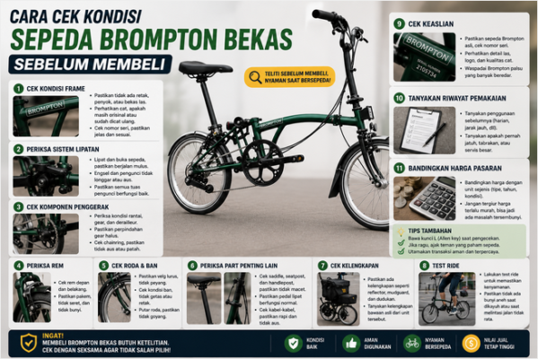 Cara Cek Kondisi Sepeda Brompton Bekas Sebelum Membeli